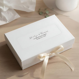 Elegant  modern script  return address label 