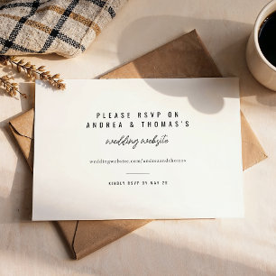 Elegant Modern Script RSVP Wedding Card