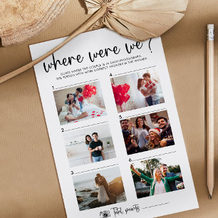 Elegant Modern Script Where Were We Game Card