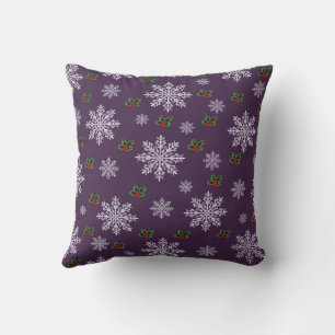 Elegant Modern Seasonal Snowflakes Christmas   Cushion
