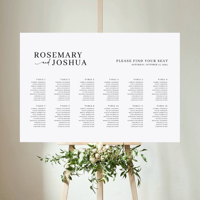 Elegant Modern Seating Chart Find Your Seat (Creator Uploaded)