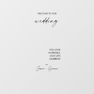 Elegant Modern Selfie Mirror Welcome Wedding Decal