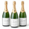 Elegant Modern Silver Personalised Sparkling Wine 