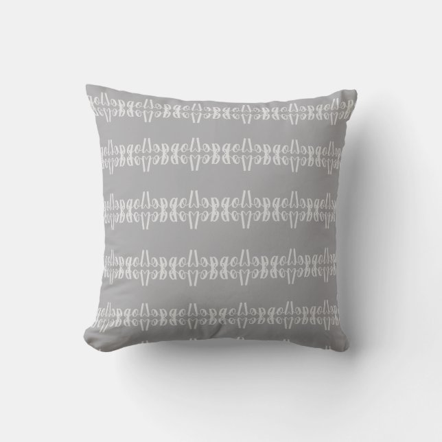 Elegant Modern Silver Shades Cushion (Front)