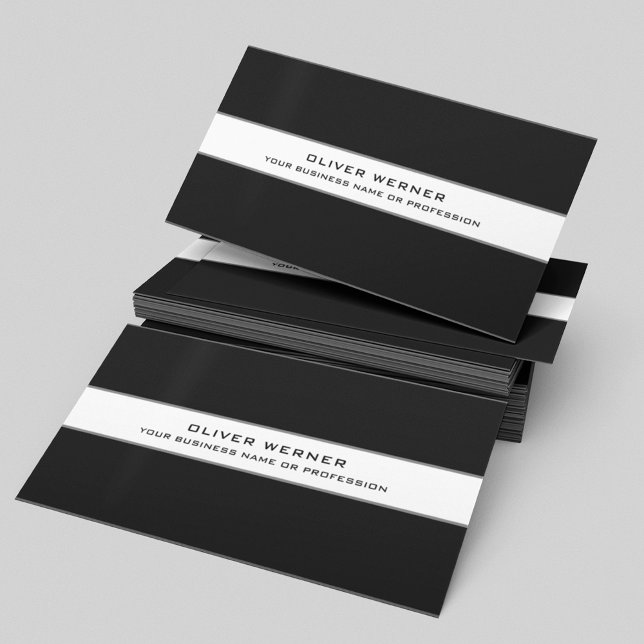 Elegant Modern Simple black / white  Business Card (Creator Uploaded)