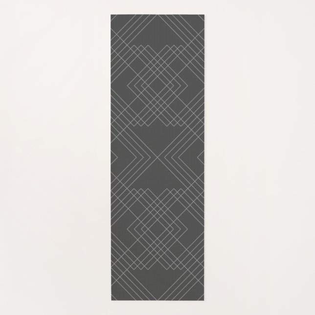 Elegant, modern, simple, cool chic graphic pattern yoga mat (Front)
