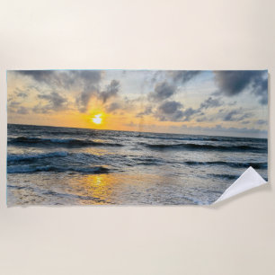 Elegant Modern Simple Custom Add Your Own photo Beach Towel