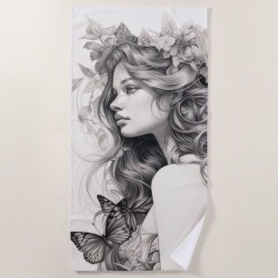 Elegant Modern Simple Custom Add Your Own photo Beach Towel