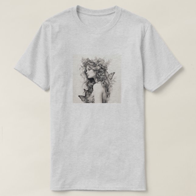 Elegant Modern Simple Custom Add Your Own photo T-Shirt (Design Front)
