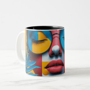 Elegant Modern Simple Custom Add Your Own photo Two-Tone Coffee Mug