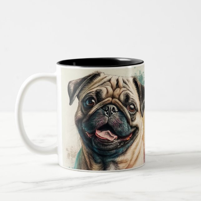 Elegant Modern Simple Custom Add Your Own photo Two-Tone Coffee Mug (Left)