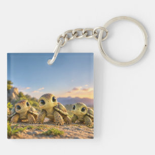 Elegant Modern Simple Custom create your own photo Key Ring