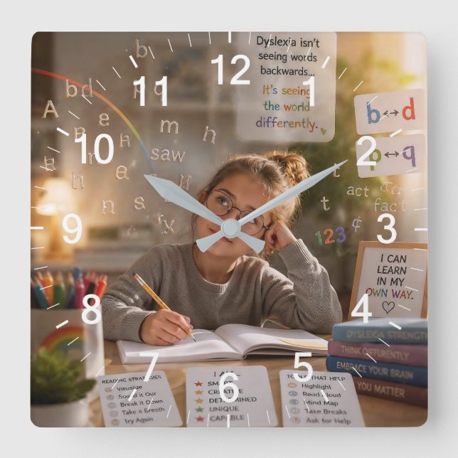 Elegant Modern Simple Custom photo kids wall clock (Front)