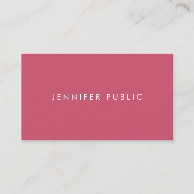 Elegant Modern Simple Design Template Trend Colour Business Card (Front)