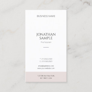 Elegant Modern Simple Design Vertical Template Business Card