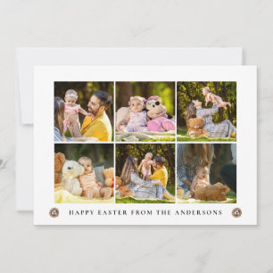 Elegant Modern Simple Eggs Happy Easter Photo Holiday Card