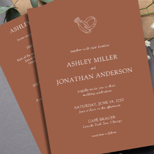 Elegant Modern Simple Elements All-in-One Wedding Invitation