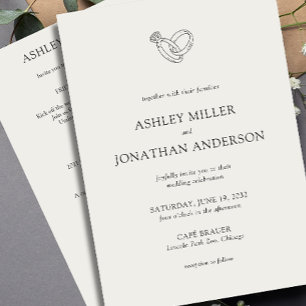 Elegant Modern Simple Elements All-in-One Wedding Invitation
