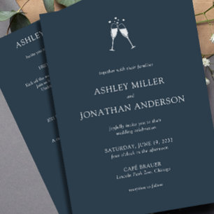 Elegant Modern Simple Elements All-in-One Wedding Invitation