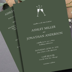 Elegant Modern Simple Elements All-in-One Wedding Invitation