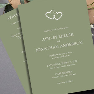 Elegant Modern Simple Elements All-in-One Wedding Invitation