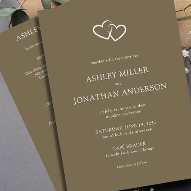 Elegant Modern Simple Elements All-in-One Wedding Invitation (Creator Uploaded)