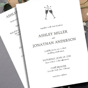 Elegant Modern Simple Elements All-in-One Wedding Invitation