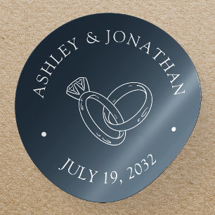 Elegant Modern Simple Elements Classic Round Sticker