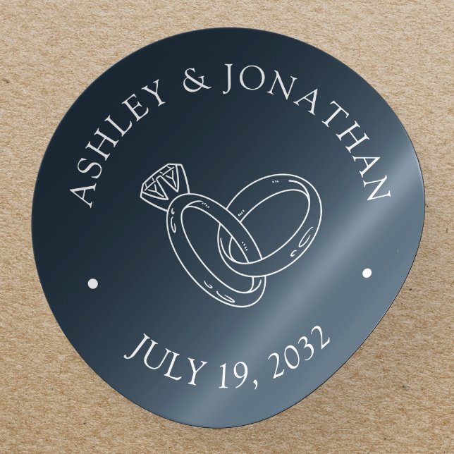 Elegant Modern Simple Elements Classic Round Sticker (Creator Uploaded)