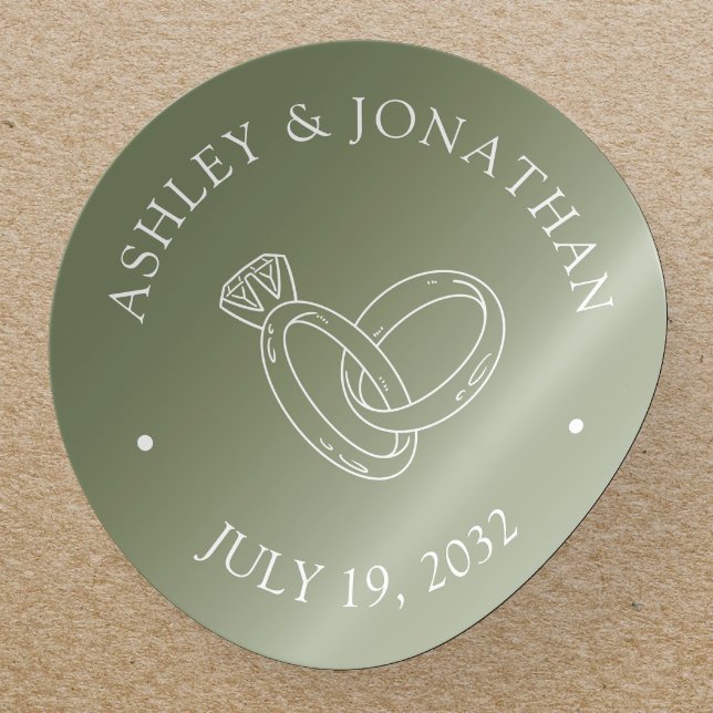 Elegant Modern Simple Elements Classic Round Sticker (Creator Uploaded)