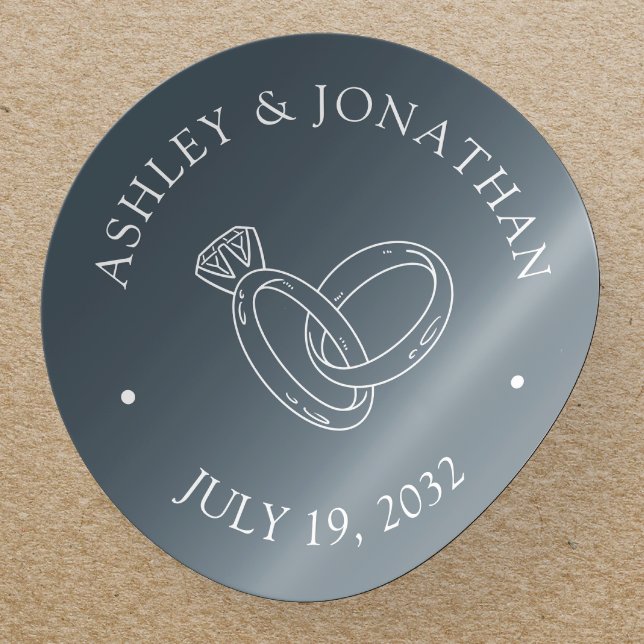 Elegant Modern Simple Elements Classic Round Sticker (Creator Uploaded)