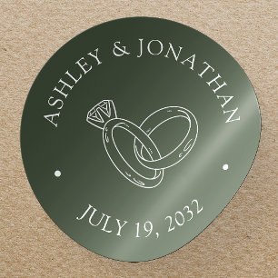 Elegant Modern Simple Elements Classic Round Sticker