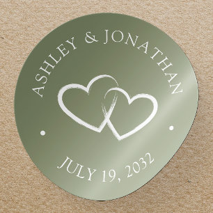 Elegant Modern Simple Elements Classic Round Sticker