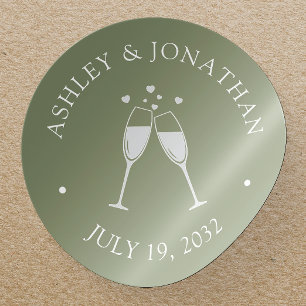 Elegant Modern Simple Elements Classic Round Sticker