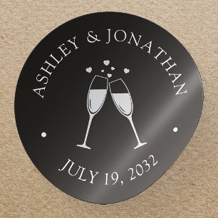 Elegant Modern Simple Elements Classic Round Sticker