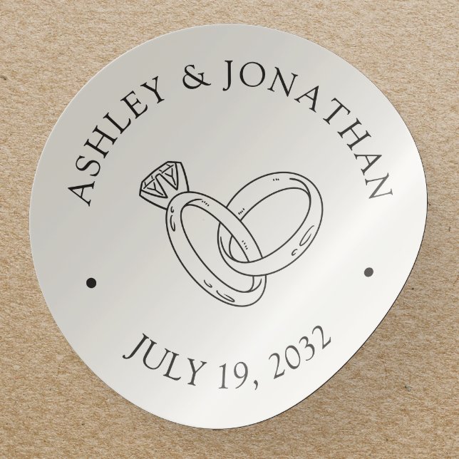 Elegant Modern Simple Elements Classic Round Sticker (Creator Uploaded)