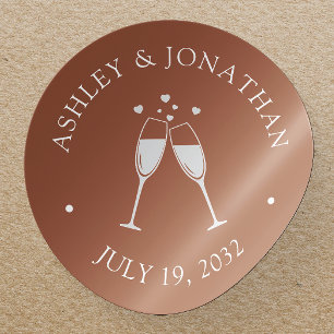 Elegant Modern Simple Elements Classic Round Sticker