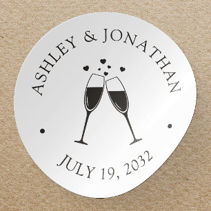 Elegant Modern Simple Elements Classic Round Sticker