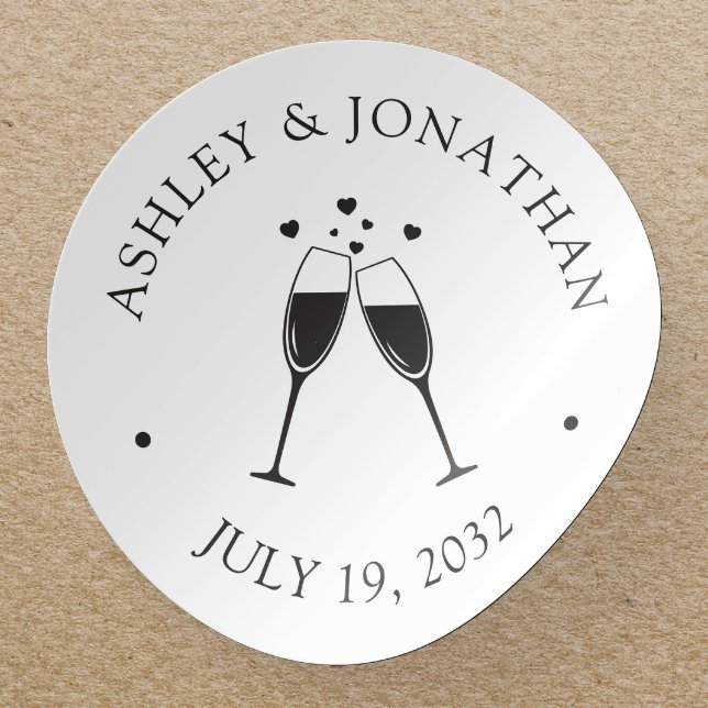 Elegant Modern Simple Elements Classic Round Sticker (Creator Uploaded)