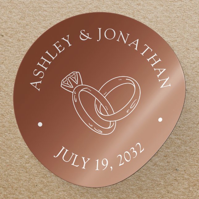 Elegant Modern Simple Elements Classic Round Sticker (Creator Uploaded)