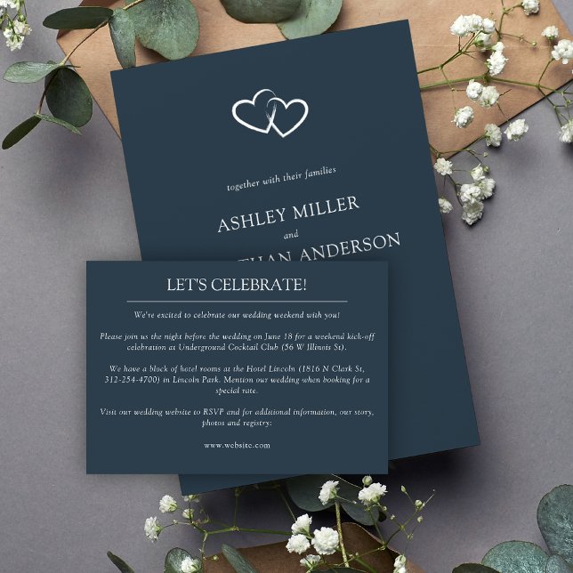 Elegant Modern Simple Elements Wedding Enclosure Card (Creator Uploaded)