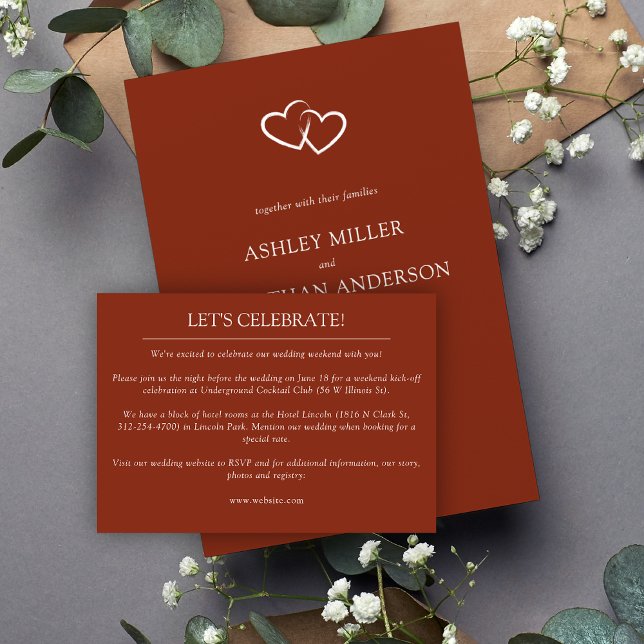 Elegant Modern Simple Elements Wedding Enclosure Card (Creator Uploaded)