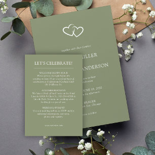 Elegant Modern Simple Elements Wedding Enclosure Card