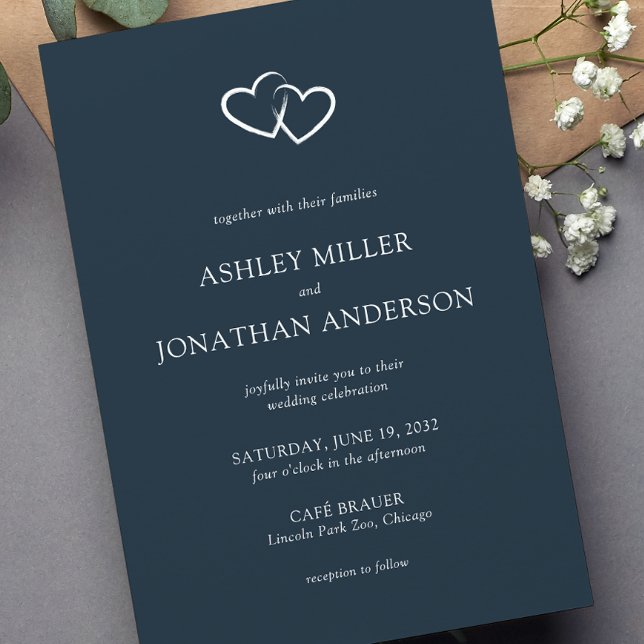 Elegant Modern Simple Elements Wedding Invitation (Creator Uploaded)
