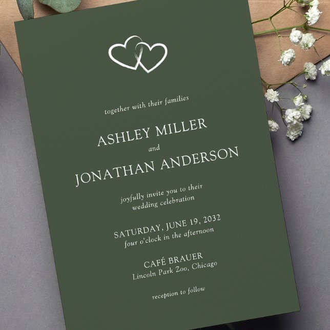 Elegant Modern Simple Elements Wedding Invitation (Creator Uploaded)