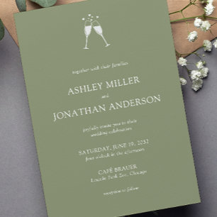 Elegant Modern Simple Elements Wedding Invitation