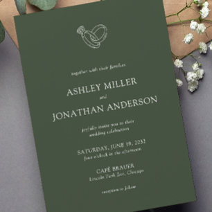 Elegant Modern Simple Elements Wedding Invitation
