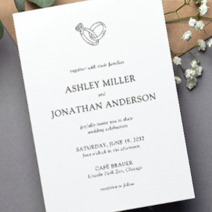 Elegant Modern Simple Elements Wedding Invitation