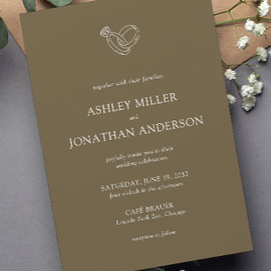 Elegant Modern Simple Elements Wedding Invitation