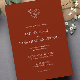 Elegant Modern Simple Elements Wedding Invitation